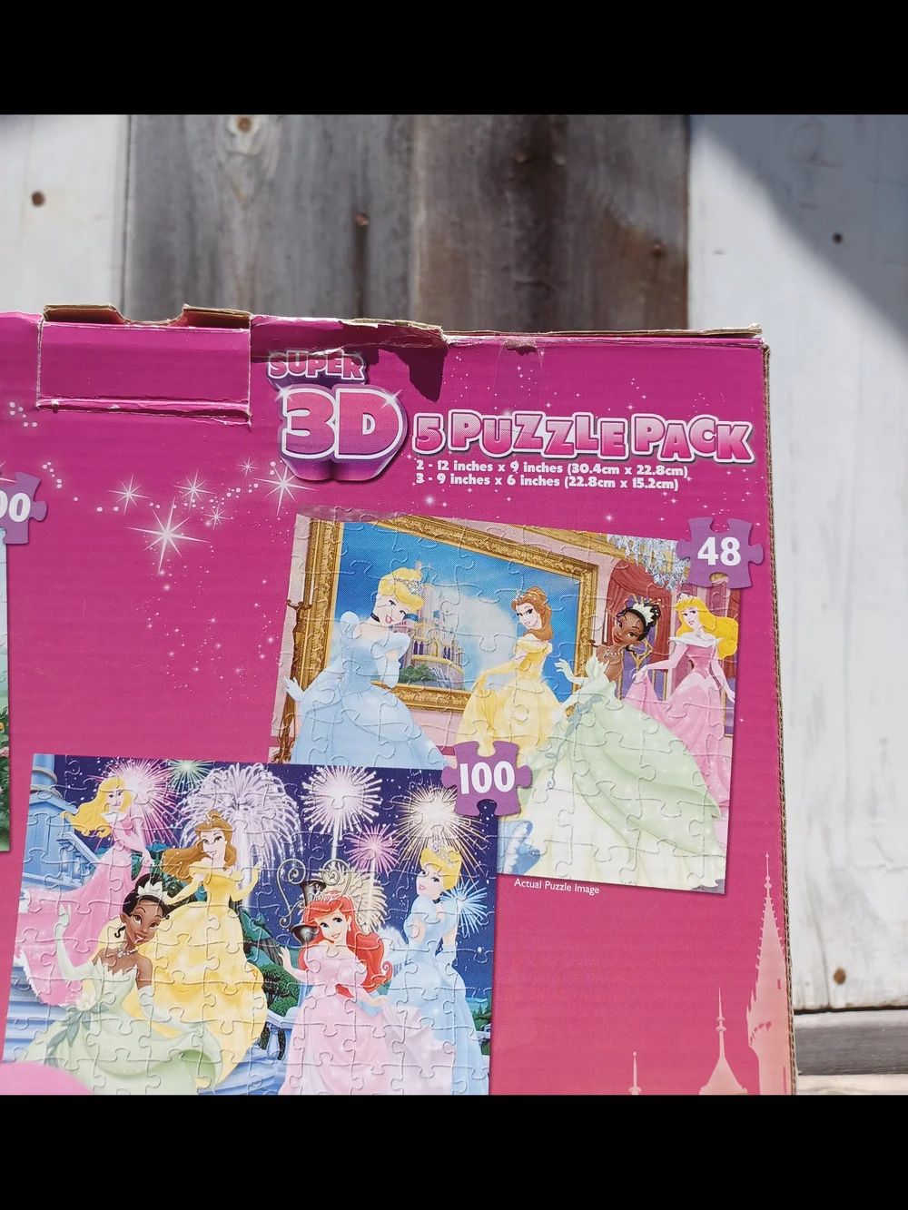 Disney Princess 3D Puzzle Pack - Pink - 5 Puzzle Set